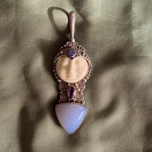 SS Moon face Goddess pendant